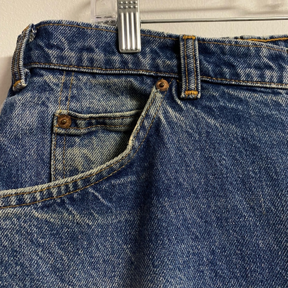 Vintage 80s Levi's Orange Tab 619 Faded & Distressed 36x32 - Picture 5 of 10